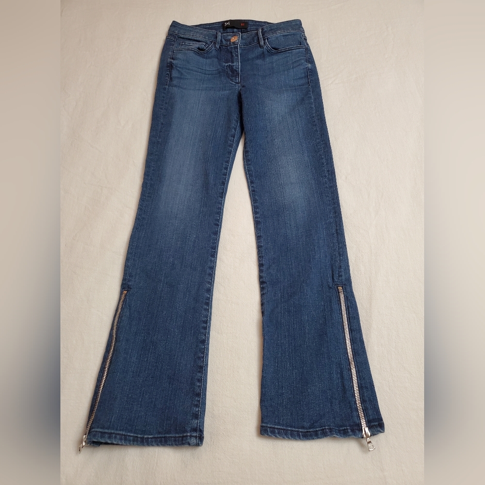 3x1 NYC High-Rise Side Zip Flare Jeans Women's Size 24 Classic Boho Chic - Picture 12 of 12